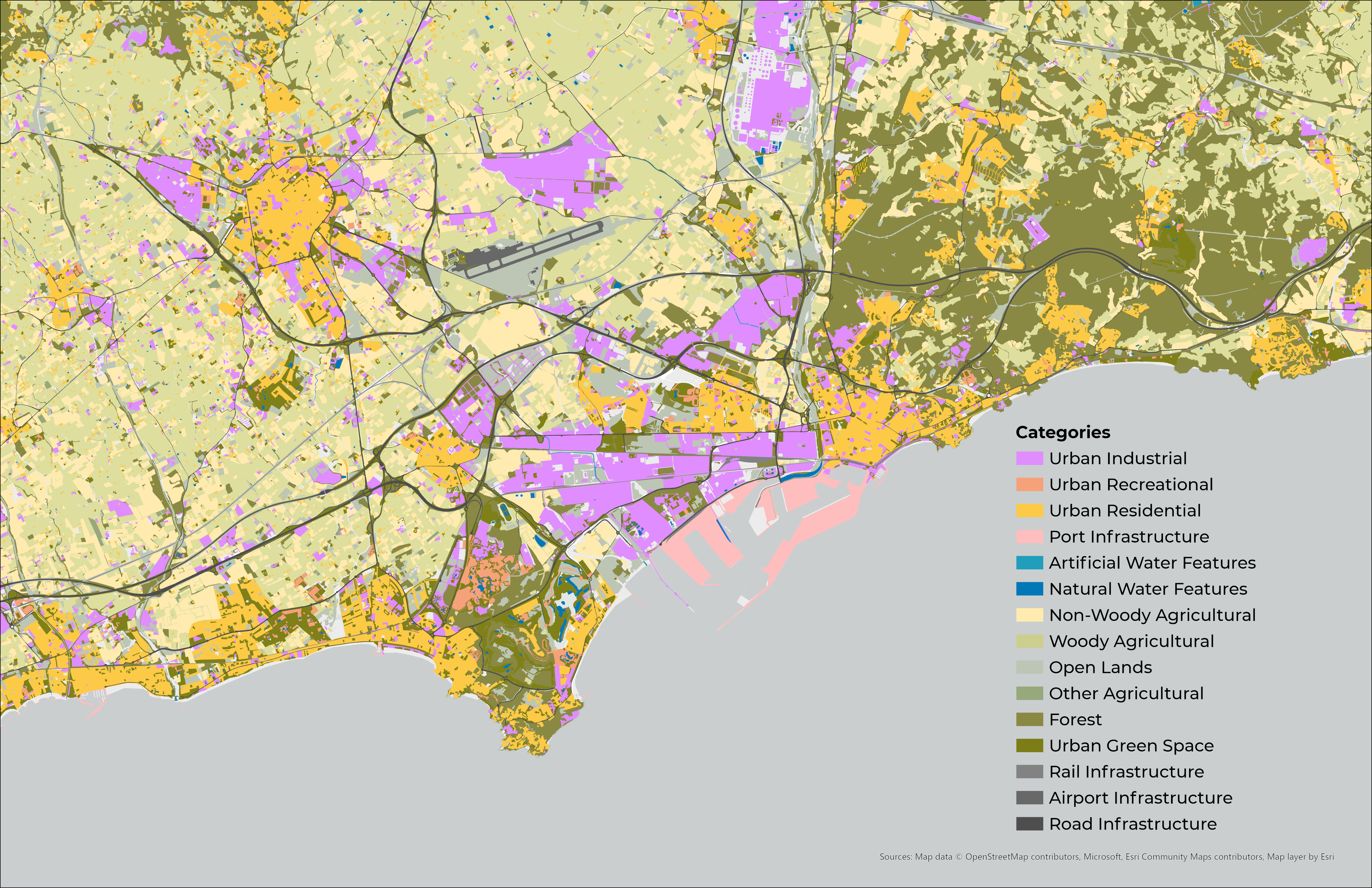 Station buffer analysis or catchment map