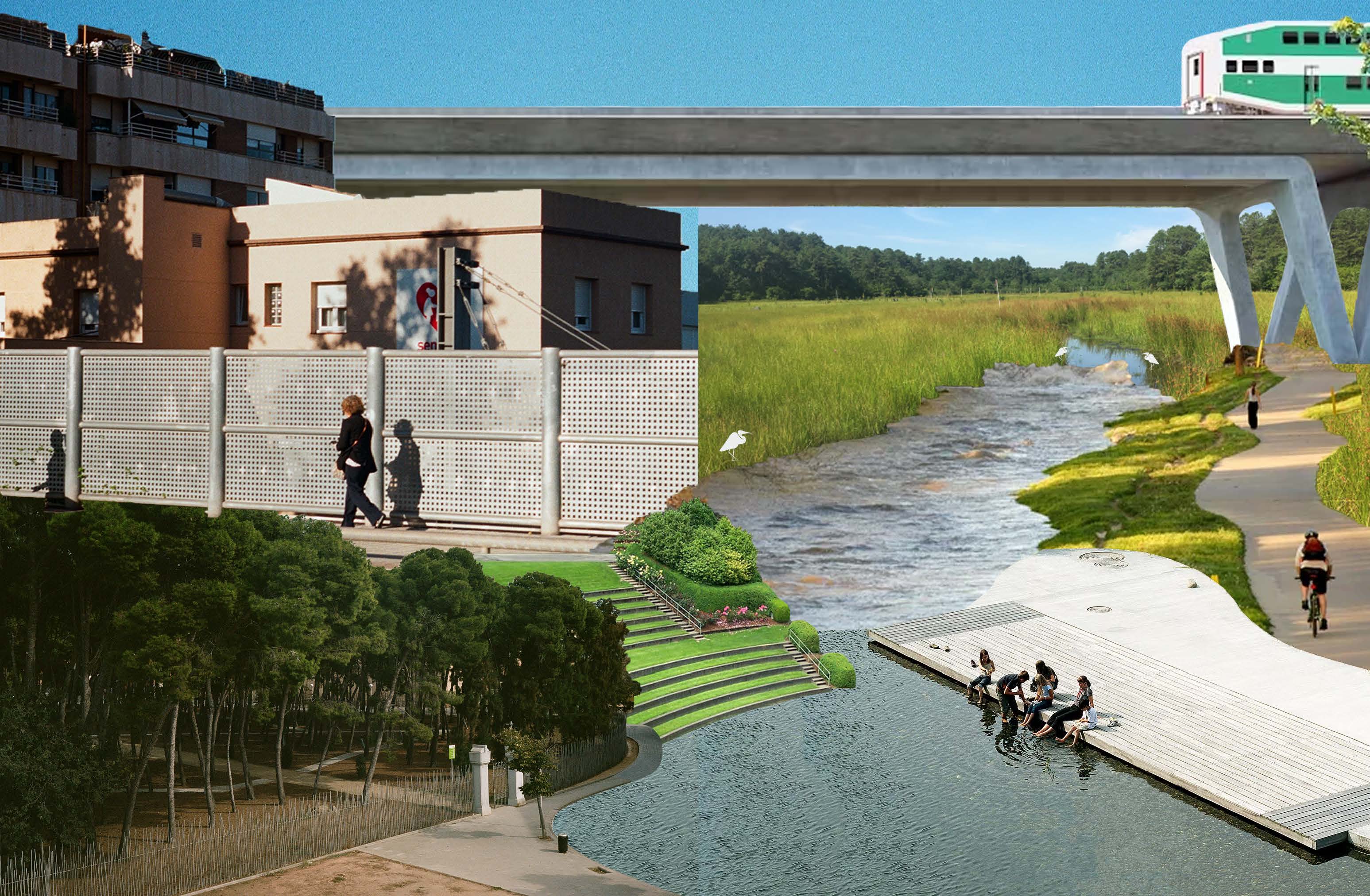 Land-use distribution diagram or longitudinal profile